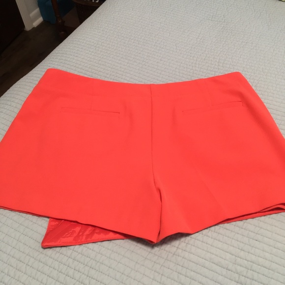 Trina Turk Orange Short with Front Panel. - Picture 3 of 6
